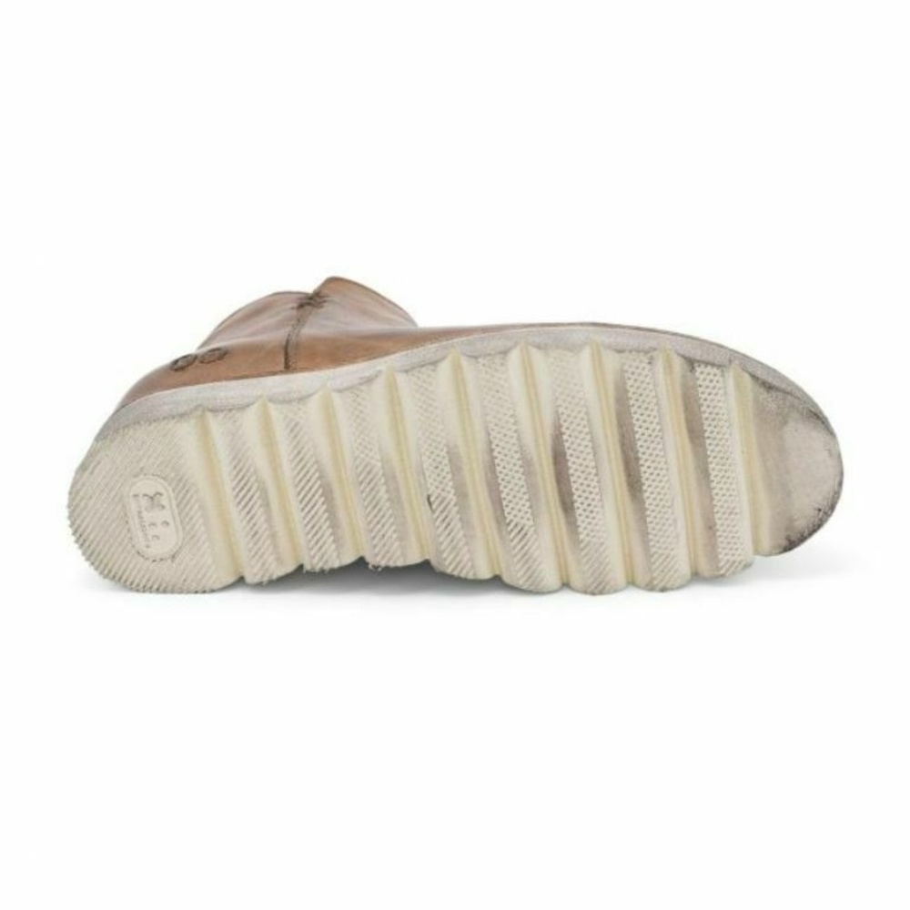 NEW NIB BED STU $265 TAN RUSTIC LYDYI PLATFORM LEA - Picture 3 of 8